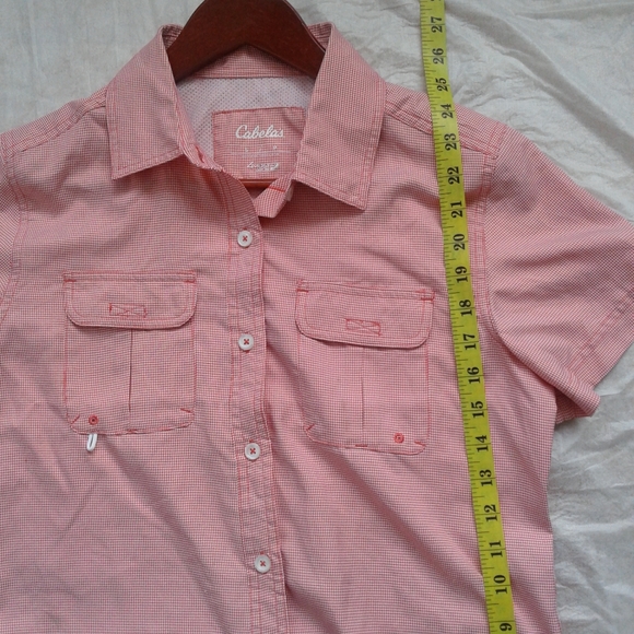 Women's small Cabela's short sleeve button up fishing ,hiking,camping vented… - Picture 7 of 12